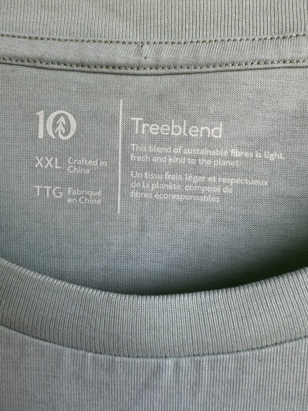 Tentree Mens Graphic Tee XXL Light Green Treeblend Sustainable New - Picture 10 of 16